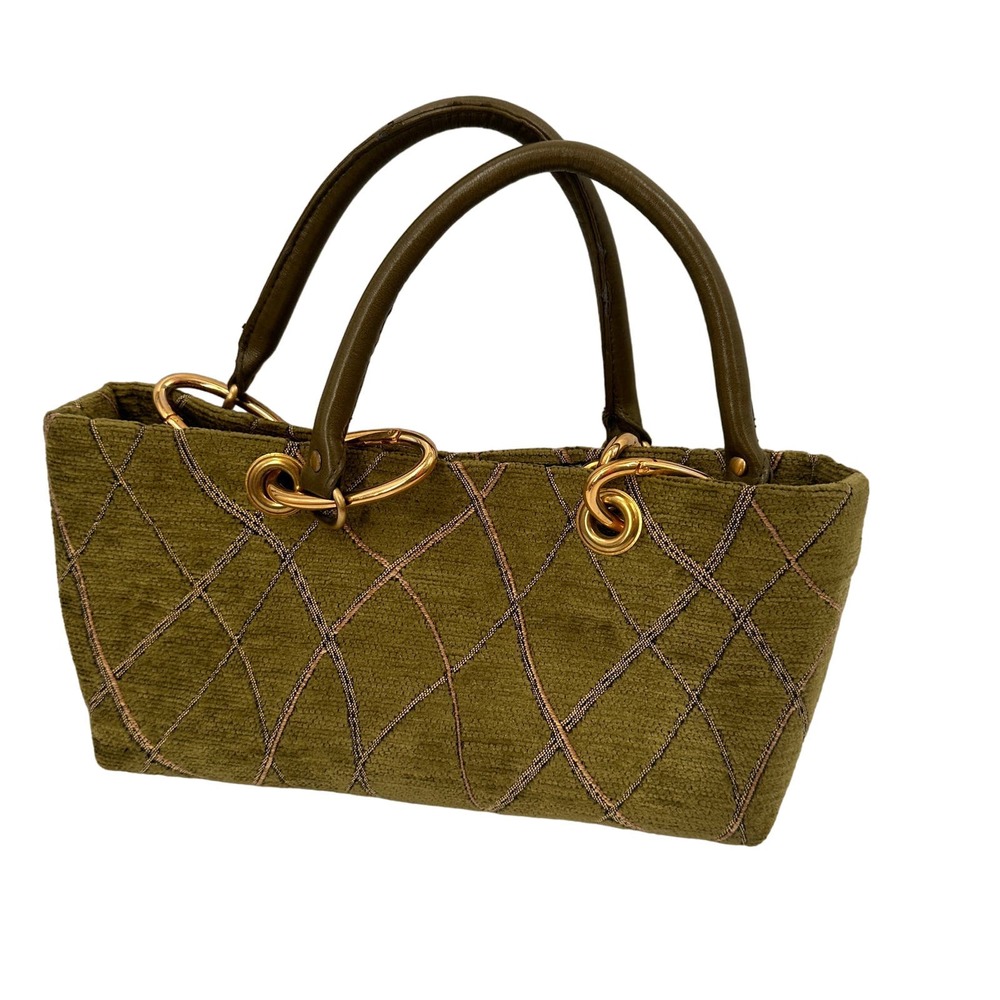 Penelope Pike Place Seattle Small Green Tapestry Top Handle Handbag